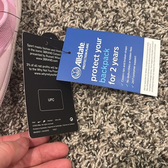 NWT Nike 3Brand By Russell Wilson Blitz Backpack with Laptop Sleeve, Pink Foam - Picture 5 of 11